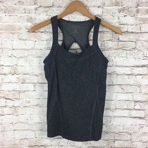Athleta Dark Gray Workout Racerback Tank Top